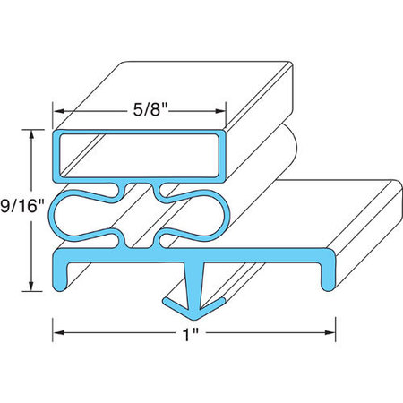 CONTINENTAL REFRIGERATION Door Gasket 21 3/8" X 60 1/2" 2-723